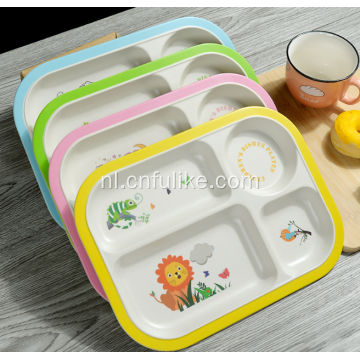 Bamboevezel Plastic Kids Dish Plate